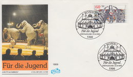 Enveloppe  FDC  1er Jour    ALLEMAGNE   Le  Cirque   1989 - Circo