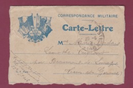 070419 - MILITARIA GUERRE 1914 18 FM Illustration 4 Drapeaux LES ALLIES SP 146 29 Mai 1916 - Storia Postale