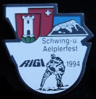 LUTTE SUISSE - LUTTEURS - SCHWING-U. - AELPERFEST - RIGI - 1994 - URI - SCHWEIZ - SWISS - SWITZERLAND -    (21) - Worstelen