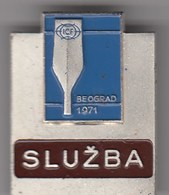 Rare Participant Badge "Office/Service" -  ICF Kayak And Canoe World Championships Belgrade 1971. Yugoslavia - Canoë