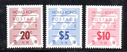 APR136 - HONG KONG 1991, Segnatasse Serie Yvert N. 25a/29a  ***  MNH - Postage Due