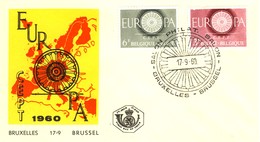 1960 - BELGIO - EUROPA - BUSTA FDC.+2 - 1951-1960