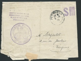 Lac , De Mai 1944 , Cachet Du Service Social De La Subdivision Militaire De Périgueux + SM ( Secret Militaire)  RAA2104 - Guerre De 1939-45