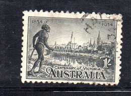 APR233 - AUSTRALIA 1934 , 1 Sh Nero Yvert N. 96  Usato  (2380A) . - Oblitérés