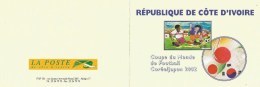 Cote D'Ivoire Ivory Coast 2002 World Cup Football Japan Korea Stamp Booklet 10x Michel 1295 YT C1100A - 2002 – Zuid-Korea / Japan