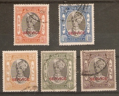 INDIA - JAIPUR 1936 - 1946 OFFICIALS  TO 8a SG O24/O26, O28, O29 FINE USED Cat £21+ - Jaipur