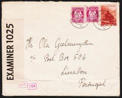 1940. Post Box 506 Lissabon, Portugal OPENED BY EXAMINER 1025 P.C.90 HØVIK -4.12.40 T... (MICHEL 201+) - JF302125 - Briefe U. Dokumente