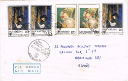 32278. Carta Aerea DOGANA (San Marino) 1980 A Barcelona - Briefe U. Dokumente