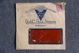 Timbre Sur Lettre Publicitaire - ROMANS , Paul ARNOUX, Manufacture De Chaussures Pour Dames. - Textile & Vestimentaire