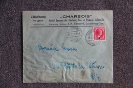 Timbre Sur Lettre Publicitaire - LUXEMBOURG : " CHARBOIS ", Charbon En Gros. - Lussemburgo