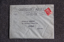 Timbre Sur Lettre Publicitaire - VALENCE, Chaussures ASTREE - Textile & Vestimentaire