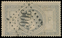 EMPIRE LAURE - 33    5f. Violet-gris, Obl. GC 3067, Frappe TTB, Clair Sinon TB - 1863-1870 Napoléon III Lauré