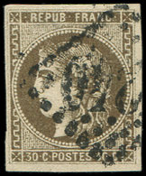 EMISSION DE BORDEAUX - 47   30c. Brun, Oblitéré GC, TB - 1870 Emission De Bordeaux