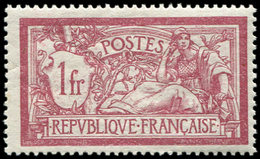 * VARIETES - 121c  Merson,  1f. Lie De Vin, SANS Teinte De Fond, TB - Neufs