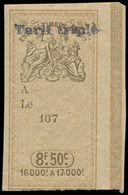 * GUADELOUPE Effet De Commerce De France N°291 : 8f.50c. Surch. "TARIF TRIPLE" Bleu Spécifique Guadeloupe, Rare Et TB - Otros & Sin Clasificación