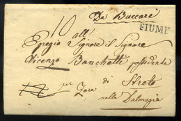 FIUME 1836. Buccari-ban Megírt Portós Levél Triestbe Küldve - ...-1867 Préphilatélie