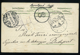 BUDAPEST 1901. Helyi Litho , Törpés Képeslap , Portó Bélyegzésekkel  /  Local Litho Dwarf  Vintage Pic. P.card Postage D - Oblitérés