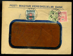 BUDAPEST 1917. Cenzúrázott Banklevél Céglyukasztásos Bélyegekkel Svájcba Küldve Portózva  /  Cens. Money Letter Corp. Pu - Oblitérés