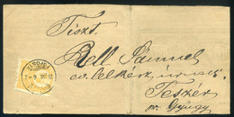 BUDAPEST 1874. Címszalag 2Kr-ral Gyügyre Küldve  /  Banner 2 Kr To Gyügy - Oblitérés