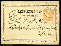 PARNDORF 1874. Díjjegyes Levlap, Kétféle Szép Bélyegzéssel   /  Stationery P.card 2 Kinds Of Nice Pmks - Lettres & Documents