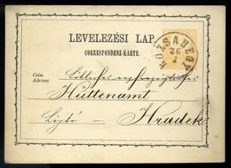 RÓZSAHEGY 1873. Díjjegyes Levlap , Szép Bélyegzéssel  /  Stationery P.card, Nice Pmk - Oblitérés