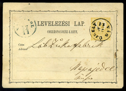 VÁGÚJHELY  1873. 2Kr-os Díjjegyes Lap   /  2 Kr Stationery Card - Oblitérés