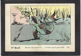 CPA Poisson D'avril Premier Avril Non Circulé Grenouille Frog - Erster April