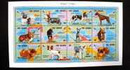 GAMBIE Chiens, Chien, Dog, Perro, Hunde, Feuillet 12 Valeurs N°1441/52. ** MNH - Honden