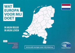 AK Niederlande 2019 EU - Mitgliedschaft + Landkarte + Fahne - Ausgabe Des EU-Parlamentes Brüssel Zur Europawahl - European Community