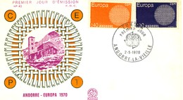 E+1970 - ANDORRA FRANCESE - EUROPA - BUSTA FDC. - Brieven En Documenten