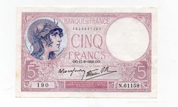 Billet De Cinq Francs Banque De France 1939 (PPP18053) - 5 F 1917-1940 ''Violet''