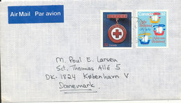 Canada Cover Sent Air Mail To Denmark - Cartas & Documentos