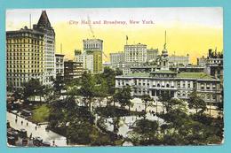 CITY HALL AND BROADWAY NEW YORK 1928 - Broadway