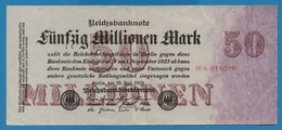 DEUTSCHES REICH 50 Millionen Mark  25.07.1923 Serial# No 16N.016206 KM# 98a - 50 Millionen Mark