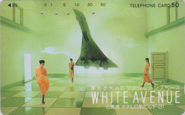 Télécarte Japon / 330-51185 - AVION - CONCORDE ** Série WHITE AVENUE ** - PLANE AIRLINES Japan Phonecard -  2257 - Avions