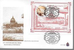 VATICAN  FDC 2002 Cité Anniversaire Du 1er Timbre - Lettres & Documents