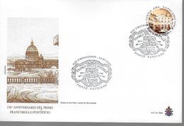 VATICAN  FDC 2002 Cité Anniversaire Du 1er Timbre - Lettres & Documents