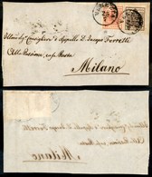 ANTICHI STATI - LOMBARDO VENETO - Bicolore - 15 Cent (6) + 30 Cent (8) - Frontespizio Di Lettera Da Venezia A Milano - Sonstige & Ohne Zuordnung