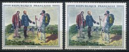 12465 FRANCE N°1363m**(Cérés) Courbet Chapeau Du Pèlerin De Gauche Avec Bordure Blanche+normal (non Fourni) 1962  TB/TTB - Neufs