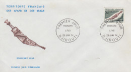 Enveloppe  FDC  1er  Jour  TERRITOIRE  FRANCAIS   Des   AFARS  Et  ISSAS   Poignard  Afar   1974 - Other & Unclassified