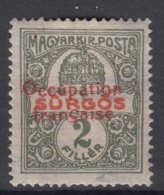 France Occupation Hungary Arad 1919 Yvert#44 Mint Hinged - Ungebraucht