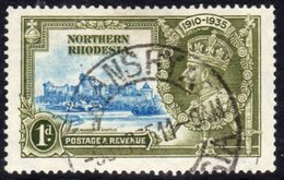 Northern Rhodesia GV 1935 Silver Jubilee 1d Value, Used, SG 18 (A) - Northern Rhodesia (...-1963)