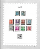 BRESIL  -  11 TIMBRES - OBLITERES   ANNEES 1947 / 1967 /1968 - Collections, Lots & Séries