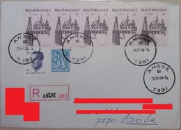 Lettre Recommandée Angre Honnelles Vers Dour  Pompe à Eau Peer Belgique 1988 - Water