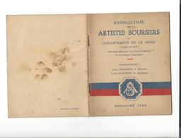 Association Des Artistes Boursiers Du Département De La Seine  - Annuaire 1936  Livret Br. 36 P. - Other & Unclassified