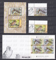 2019 Europa CEPT - Protected Birds 2v.+S/S+ Booklet - MNH  BULGARIA /Bulgarie - 2019