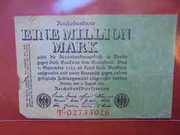 Reichsbanknote 1 MILLION MARK 1923 VARIETE N°1 CIRCULER - 1 Million Mark