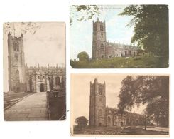 THREE LANCASTER CHURCH LANCASHIRE POSTCARDS - Sonstige & Ohne Zuordnung