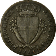 Monnaie, États Italiens, GENOA, 2 Soldi, 1814, Genoa, TB+, Billon, KM:282.2 - Genes