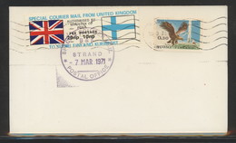 GREAT BRITAIN GB 1971 POSTAL STRIKE MAIL SPECIAL COURIER MAIL 2ND ISSUE DECIMAL COVER STRAND LONDON TO FINLAND 7 MARCH - Varietà E Curiosità